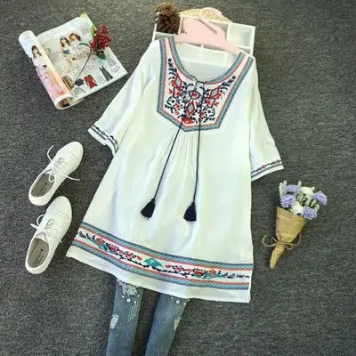 Grunge Boho Tunic Ample Embroidered mother of the bride