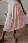 Chic Long Romantic Skirt in Powder Pink cute