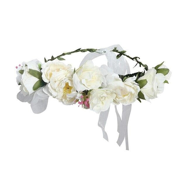 Gypsy White Flower Wreath Boho 2021