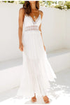 summer White Wedding Maxi Dress Retro