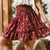 Floral Boho Mini Skirt Plus Size