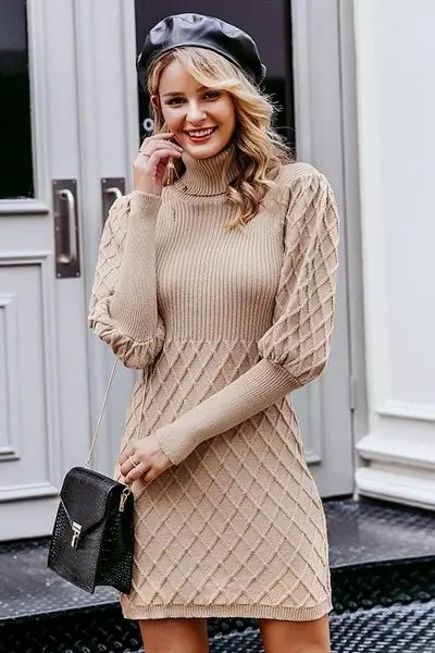 Vintage Boho Fall Winter Sweater Dress cute