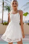 Lace White Boho Mini Dress1 wedding