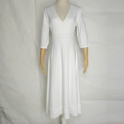 maternity White Long Dress Boho Wedding Cowgirl