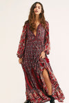 for sale Boho Maxi Dress with Lantern Sleeve Lace
