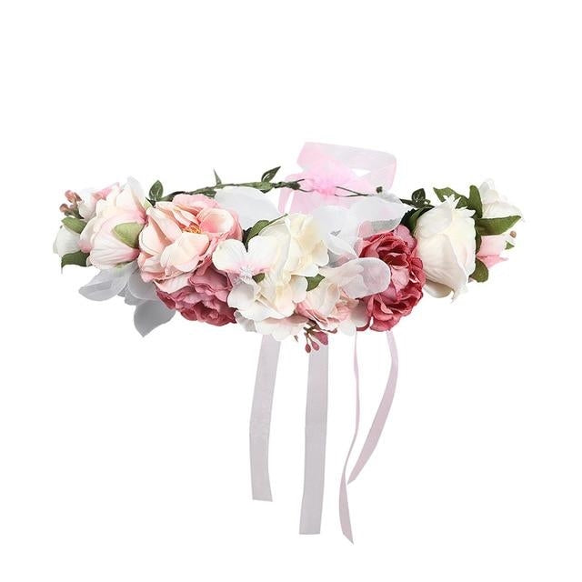 Flower Wreaths Pink and White