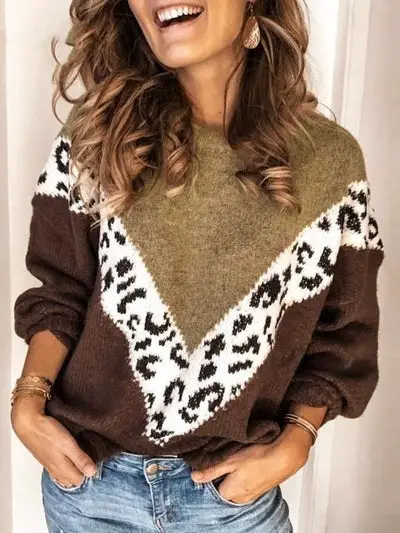 Cowgirl Boho Leopard Sweater formal