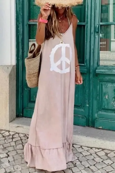 Hippie Pink Maxi Dress Pattern