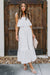 Hippie white boho lace dress