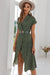 Holiday Beach Olive Green Dress Lace