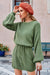 Knitted Green Boho Dress Embroidered