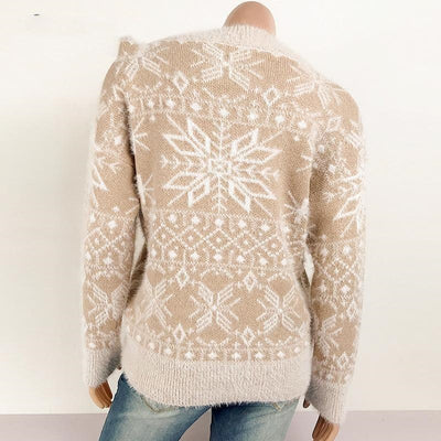 Vintage Boho Winter Snowflake Sweater UK