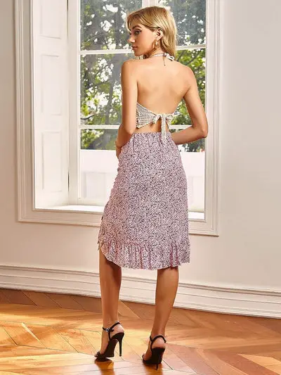 summer Boho Mid Length Skirt Retro