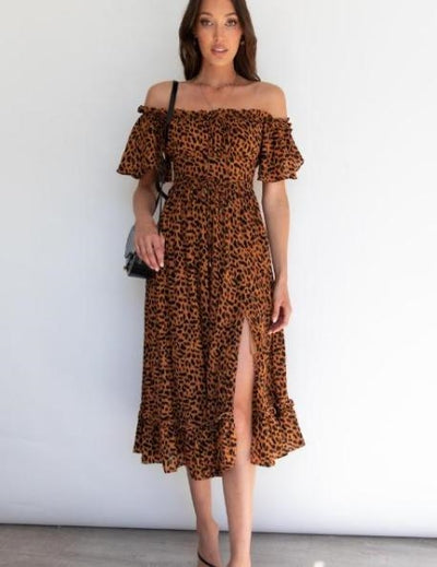 Lace Leopard Shoulder Dress bridesmaid dresses