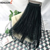Ethnic Long Boho Skirt Tulle and Lace Lace