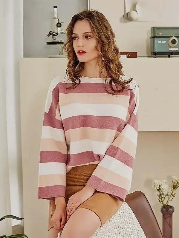 Pretty Boho Sweater Pink Tones
