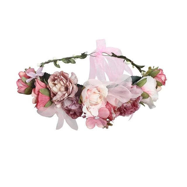 Cowgirl Small Flower Wreath Pink Retro