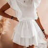 bridesmaid dresses White Short Flared Dress winter