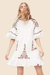 Grunge White hippie Boho dress Lace