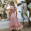 Romantic Pink Boho Dress Vintage