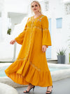 Yellow Boho Maxi Dress Floral Clothes