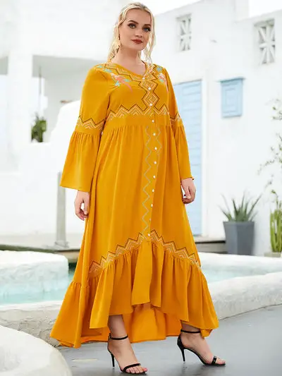 Yellow Boho Maxi Dress Style