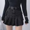 Black Jean Short Skirt
