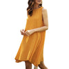 Yellow Sleeveless Casual Dress Hippie