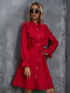 Red Ruffled Boho Dress Style