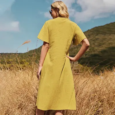 Mustard Yellow Boho Dress Pattern