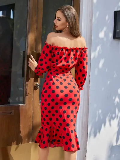 Red Polka Dot Dress Summer
