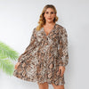 Long Sleeve Dress with Snake Pattern
