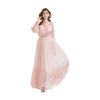2021 Summer Pink Mesh High Waist Slim Fit Elegant Fresh Bridesmaid Dress Banquet Dress Plus Size