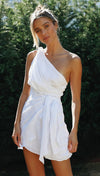 Asymmetrical White Dress Style