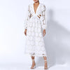 Boho White Lace Dress With Sleeves Floral Clothes