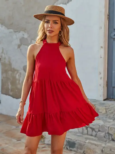 Red Boho Bridesmaid Dresses Beach Dress