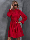 Red Ruffled Boho Dress Pattern