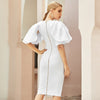 White Boho Evening Dress Sundress