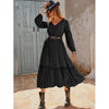 Bohemian Style Black Ruffle Dress Cute