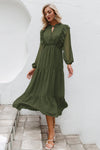 Olive Green Boho Dress Lace