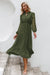 Olive Green Boho Dress Lace