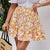 Plus Size Floral Short Skirt Boho