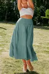 Plus Size Ruffled Long Skirt Boho