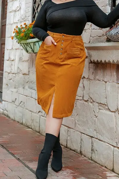 Plus Size Vintage Skirt Floral Clothes
