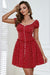 Red Dot Short Sleeve Cute Dress