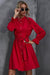 Red Ruffled Boho Dress Lace