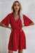 Red Summer Dress Long Sleeve