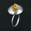 2021 Lotus Fun Real 925 Sterling Silver Natural Original Handmade Designer Fine Jewelry Cat Life Rings for Women Jewelry flower