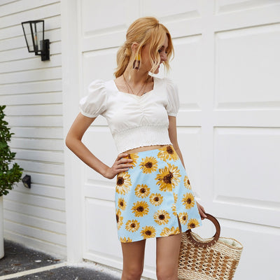 2021 Short Sunflower Skirt summer