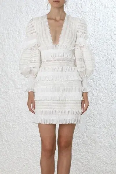 Lace White Boho chic dress 2022